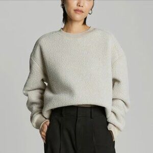 Everlane ReNew Teddy Overiszed Crew Fleece Sweatshirt (Women's XS)